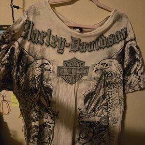 Harley-Davidson White Graphic Tee